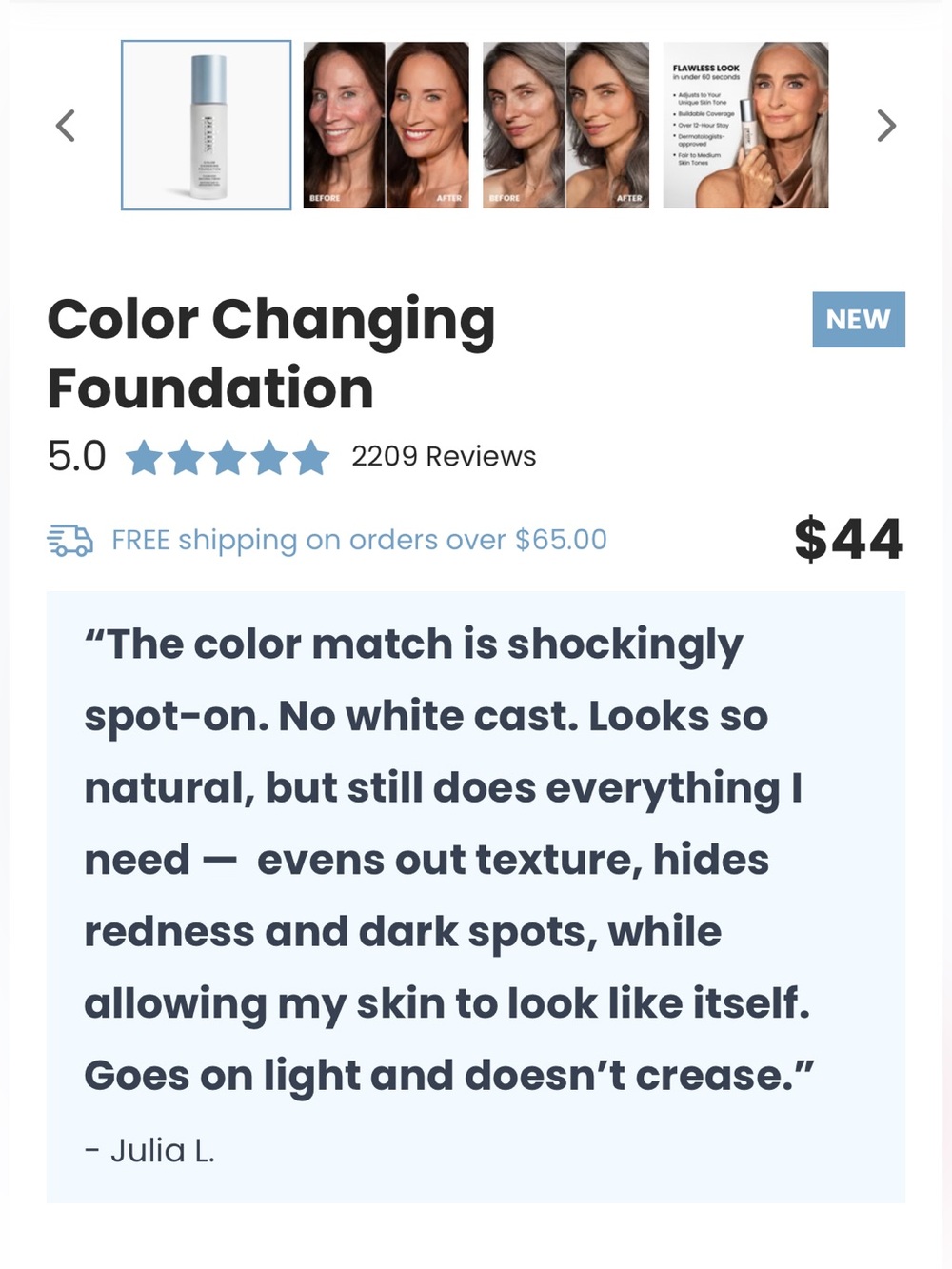 Prime Prometics Color Changing foundation flawless natural finish - Picture 3 of 10